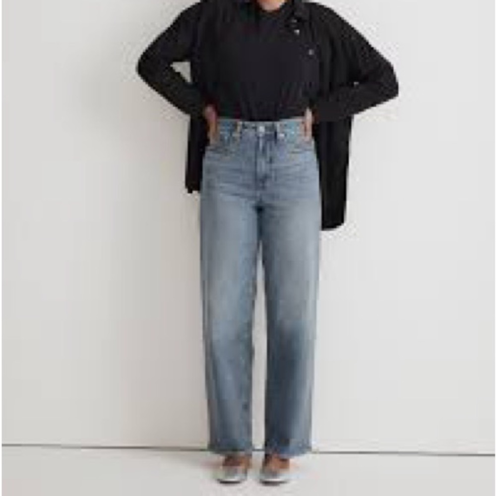 NWOT Madewell The Curvy Perfect Vintage Wide-Leg Jean heathcote wash